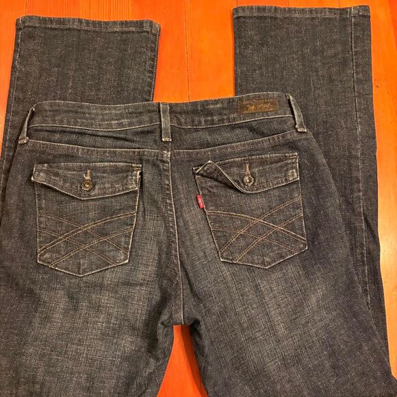 Levi's Vintage 90s/00s low rise Levi’s 545 dark wash bootcut jeans Size 8R - Picture 3 of 6